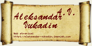 Aleksandar Vukadin vizit kartica